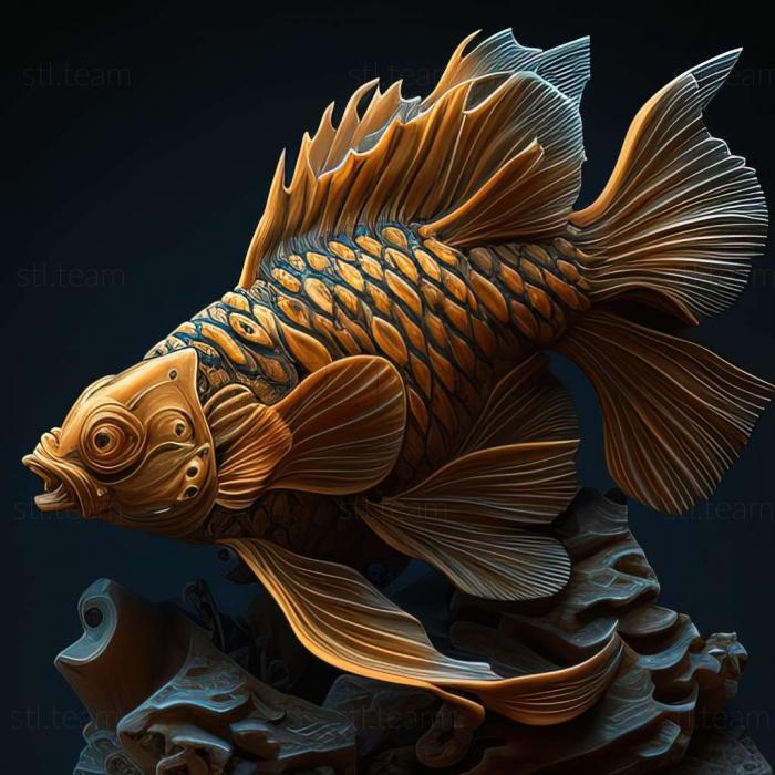 3D model Ramirez fish apistogram (STL)